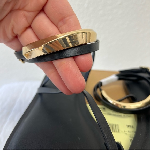 Madewell The Vira Bangle Ankle-Wrap Sandal in Leather in True Black Size 10.5 - Picture 9 of 12